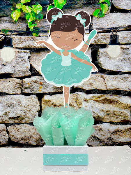 Afro Ballerina Birthday Theme Party Decoration Table Centerpiece