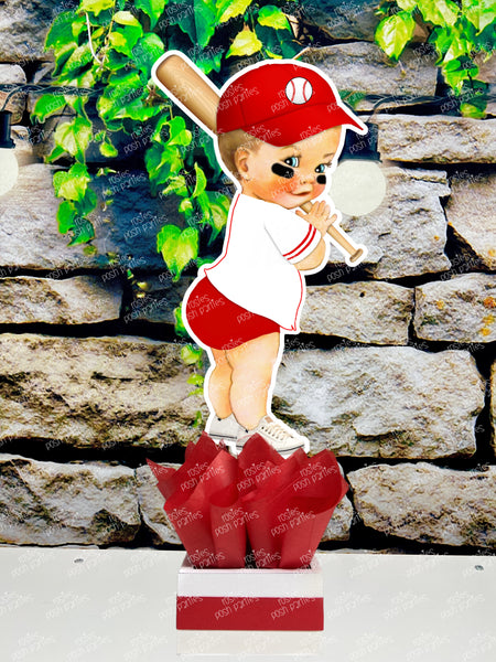 Little Prince Baseball Theme | Baseball Baby Shower | Red Baseball Sports Theme | Sports Baseball Table Centerpiece INDIVIDUAL