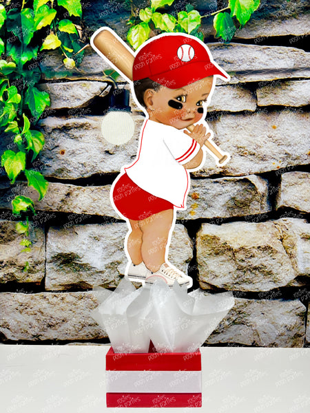 Little Prince Baseball Theme | Baseball Baby Shower | Red Baseball Sports Theme | Sports Baseball Table Centerpiece INDIVIDUAL