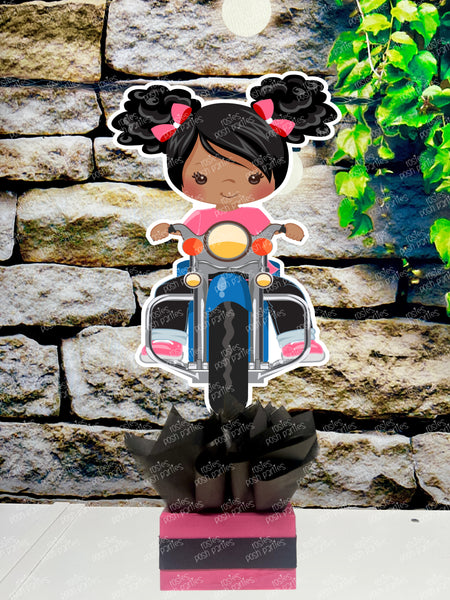 Biker Theme Party Centerpiece Decoration | Motorcycle Baby Shower | Biker Baby Shower | Biker Motorcycle Birthday Ride INDIVIDUAL