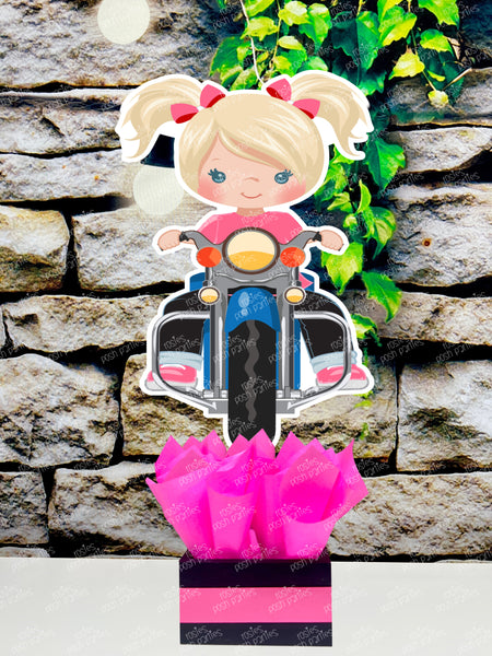 Biker Theme Party Centerpiece Decoration | Motorcycle Baby Shower | Biker Baby Shower | Biker Motorcycle Birthday Ride INDIVIDUAL