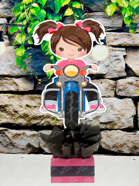 Biker Theme Party Centerpiece Decoration | Motorcycle Baby Shower | Biker Baby Shower | Biker Motorcycle Birthday Ride INDIVIDUAL