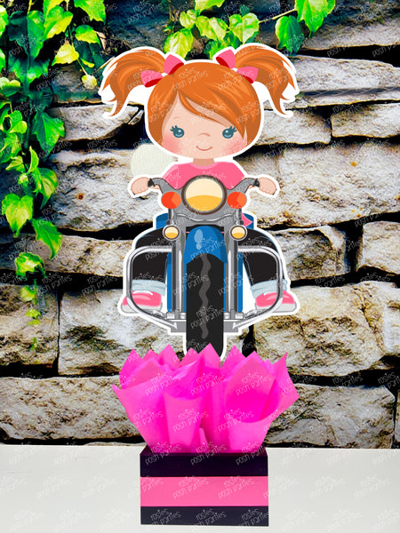 Biker Theme Party Centerpiece Decoration | Motorcycle Baby Shower | Biker Baby Shower | Biker Motorcycle Birthday Ride INDIVIDUAL