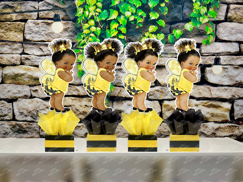 Bumble Bee Baby Shower Theme | What will it Bee | Bee Theme Shower | Baby Bee | Birthday Bee Theme | Bee Day Centerpiece Queen Bee INDIVIDUAL