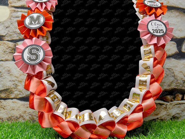 Cheer Sports Graduation Lei | Promotion Gift Lei | Sports Senior Night Gift Lei | Braided Ribbon Lei | Graduation Ribbon Lei | Graduate