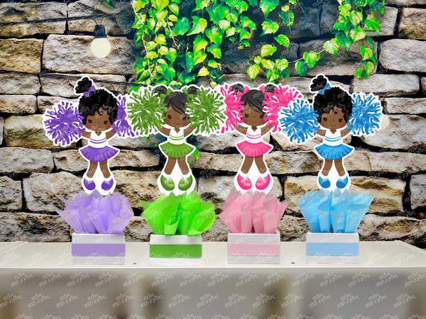 Cheerleader Birthday Theme African Hair Cheerleader Centerpiece Decoration INDIVIDUAL