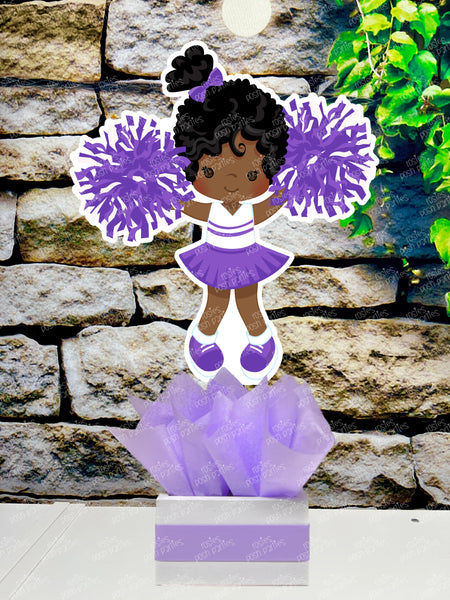 Cheerleader Birthday Theme African Hair Cheerleader Centerpiece Decoration INDIVIDUAL