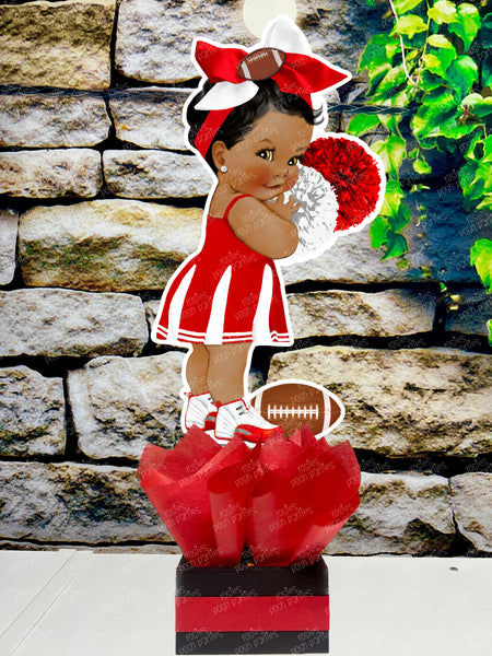 Football Cheerleader Baby Shower | Cheer Birthday Theme | Cheerleader Gender Reveal Theme | Cheer Party Centerpiece | Baby Cheer INDVIDUAL