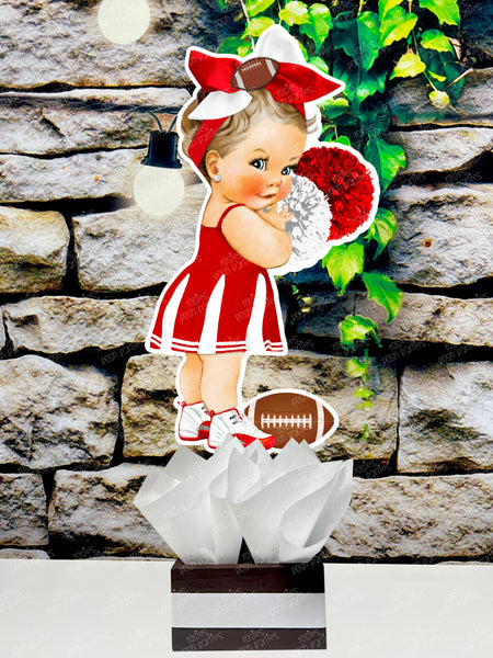 Football Cheerleader Baby Shower | Cheer Birthday Theme | Cheerleader Gender Reveal Theme | Cheer Party Centerpiece | Baby Cheer INDVIDUAL