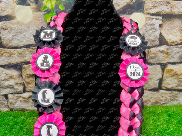 Graduation Lei | Promotion Gift Lei | Senior Night Gift Lei | Braided Ribbon Lei | Graduation Ribbon Lei | Graduate Lei | Promotion Lei