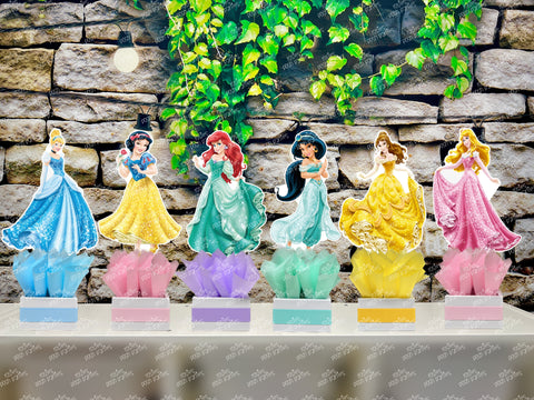 Princess Theme | Princess Birthday Party Decoration | Princess Centerpiece | Royal Princess Party | Centerpiece Decoration Theme SET OF 6