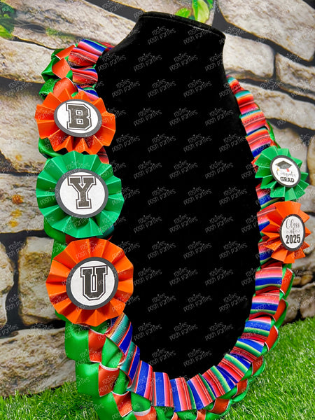 Sarape Graduation Lei | Mexican Lei | Senior Night Lei | Braided Ribbon Lei | Graduation Ribbon Lei | Graduate Lei