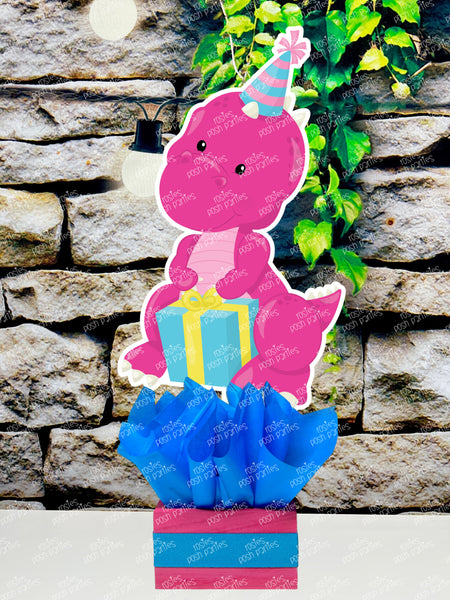 Pink Dinosaur Theme | Pink Dinosaur Baby Shower | Pink Dinosaur Birthday Centerpiece Decoration | Girl Dinosaur Party Decoration SET OF 5