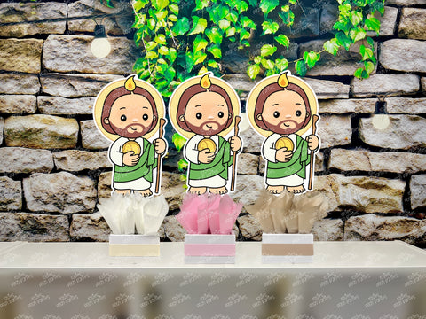 San Judas Tadeo Bautizo | Saint Jude Centerpiece Decoration | Saint Jude Theme | San Judas Tadeo Birthday | Saint Jude Party Decoration INDIVIDUAL