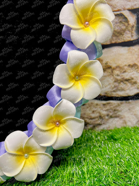 Graduation Lei | Plumeria Promotion Lei | Senior Night Gift Lei | Braided Ribbon Lei | Graduation Ribbon Lei | Graduate Lei | Promotion Lei