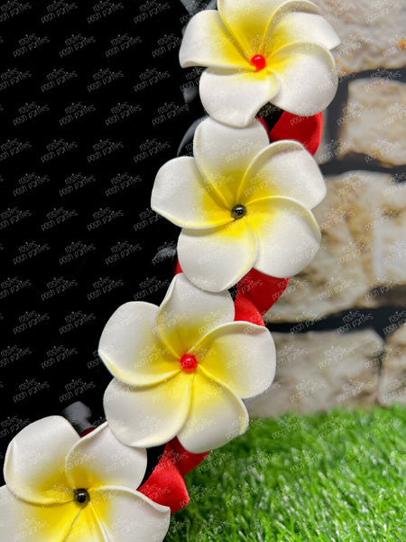 Graduation Lei | Plumeria Promotion Lei | Senior Night Gift Lei | Braided Ribbon Lei | Graduation Ribbon Lei | Graduate Lei | Promotion Lei