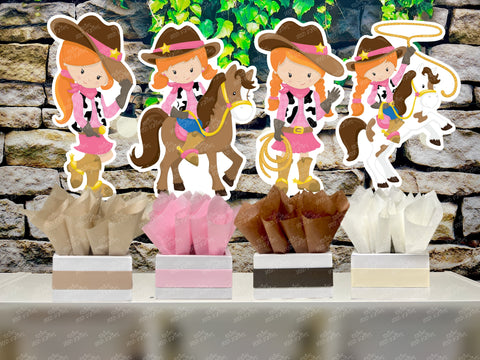 Cowgirl Theme | Cowgirl Birthday Party | Western Theme | Pink Western Cowgirl | Cowgirl Baby Shower | Western Centerpiece | INDIVIDUAL