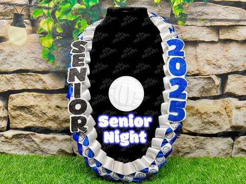 Volleyball Sports Graduation Lei | Promotion Gift Lei | Sports Senior Night Gift Lei | Braided Ribbon Lei | Graduation Ribbon Lei | Graduate