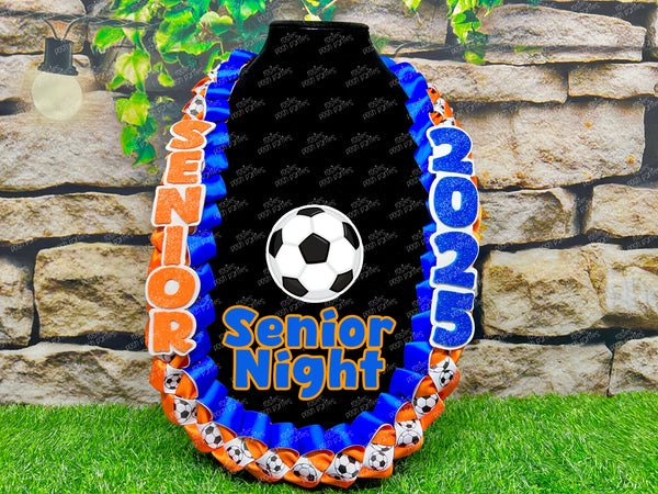 Soccer Sports Graduation Lei | Promotion Gift Lei | Sports Senior Night Gift Lei | Braided Ribbon Lei | Graduation Ribbon Lei | Graduate