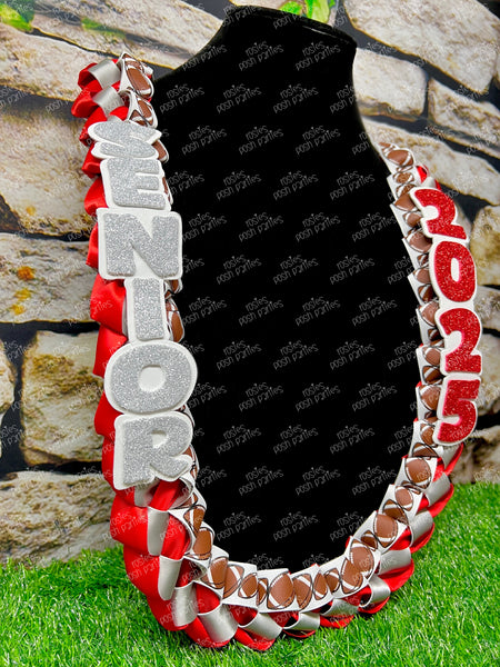 Football Sports Graduation Lei | Promotion Gift Lei | Sports Senior Night Gift Lei | Braided Ribbon Lei | Graduation Ribbon Lei | Graduate