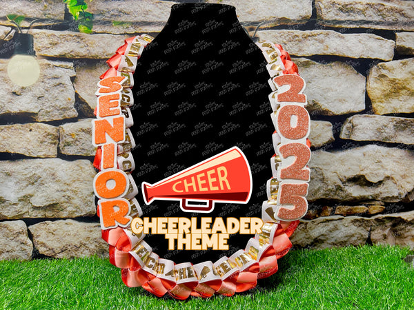 Cheer Sports Graduation Lei | Promotion Gift Lei | Sports Senior Night Gift Lei | Braided Ribbon Lei | Graduation Ribbon Lei | Graduate