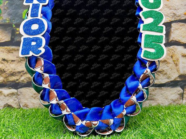 Football Sports Graduation Lei | Promotion Gift Lei | Sports Senior Night Gift Lei | Braided Ribbon Lei | Graduation Ribbon Lei | Graduate