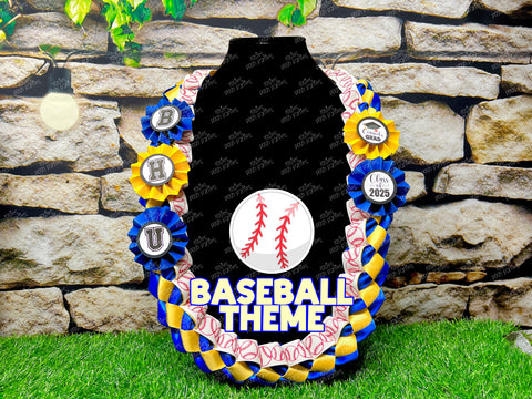 Baseball Graduation Lei | Volleyball Lei | Senior Night Gift Lei | Braided Ribbon Lei | Graduation Ribbon Lei | Graduate Lei | Sports Lei