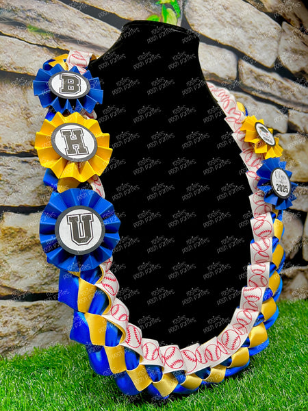 Tennis Graduation Lei | Volleyball Lei | Senior Night Gift Lei | Braided Ribbon Lei | Graduation Ribbon Lei | Graduate Lei | Sports Lei