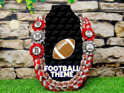 Football Graduation Lei | Soccer Lei | Senior Night Gift Lei | Braided Ribbon Lei | Graduation Ribbon Lei | Graduate Lei | Sports Lei