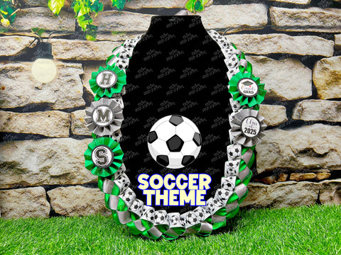 Soccer Graduation Lei | Volleyball Lei | Senior Night Gift Lei | Braided Ribbon Lei | Graduation Ribbon Lei | Graduate Lei | Sports Lei