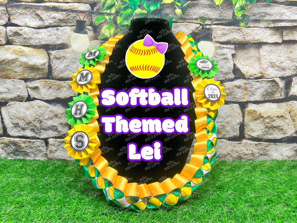 Graduation Lei | Softball Lei | Senior Night Gift Lei | Braided Ribbon Lei | Graduation Ribbon Lei | Graduate Lei | Sports Lei