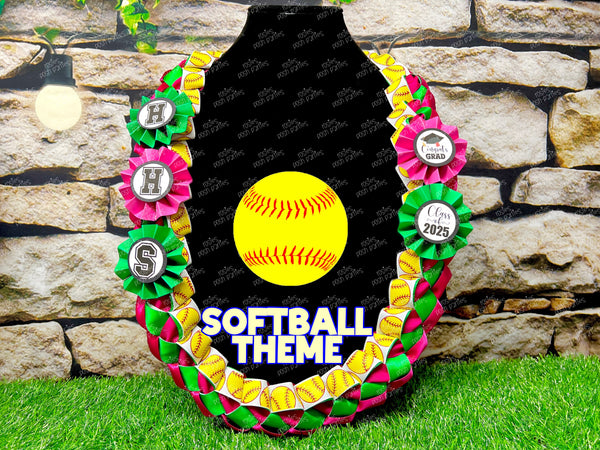 Softball Graduation Lei | Soccer Lei | Senior Night Gift Lei | Braided Ribbon Lei | Graduation Ribbon Lei | Graduate Lei | Sports Lei