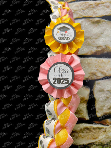 Tennis Graduation Lei | Volleyball Lei | Senior Night Gift Lei | Braided Ribbon Lei | Graduation Ribbon Lei | Graduate Lei | Sports Lei