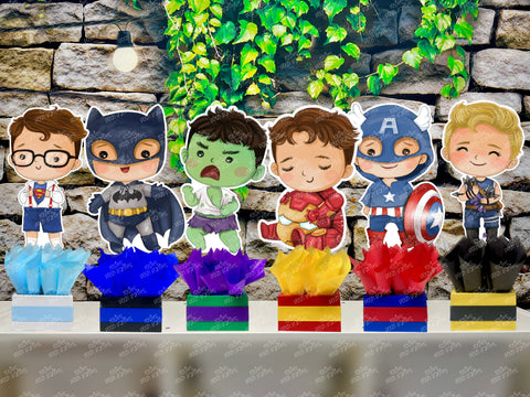 Baby Superhero Theme | Superhero Birthday or Baby Shower Party Centerpiece INDIVIDUAL