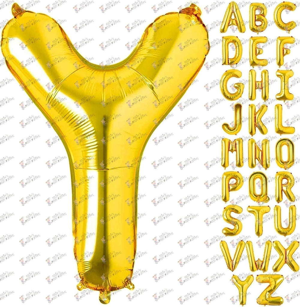 16 Foil Balloon, Gold Letter A
