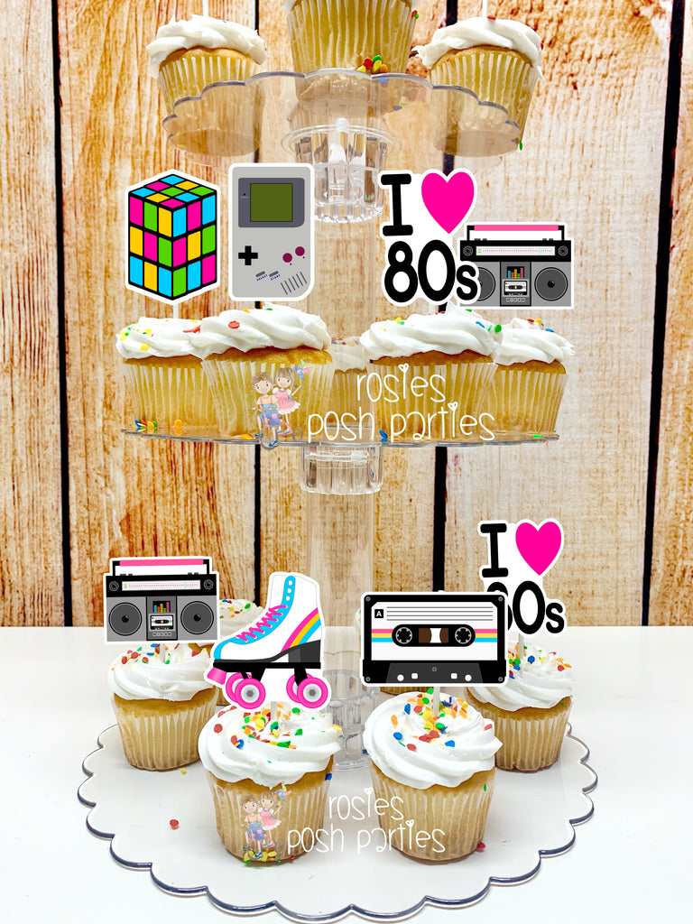 Music Notes Cupcake Toppers Doyomtoy 70s 80s Cupcake Toppers Happy Birthday  Guitar Cake Toppers Disco Party Decorations Pack of 15 : Amazon.com.au:  Toys & Games