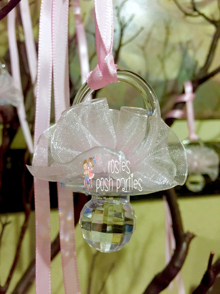 12 Butterfly Pacifier Necklaces Baby Shower Games Favors Prizes