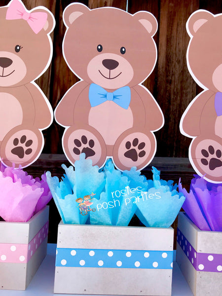 Bear Theme | Bear Baby Shower | Bear Baptism | Bear Centerpiece | Teddy Bear Centerpiece Decoration Theme | Baby Shower Party INDIVIDUAL