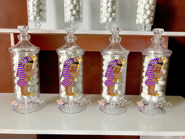 Egyptian Prince Pharaoh Royal Prince party Favor Apothecary Baby Shower Egyptian Pharaoh Royal Party Baby Shower Birthday favor SET OF 12