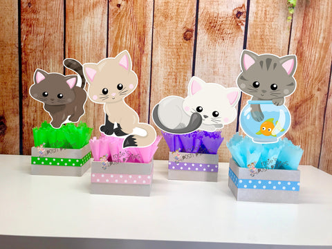 Kitten Birthday Party Centerpiece Decoration Are you Kitten Me Party Theme Centerpiece Party Favor Kitty Cat Party Centerpiece INDIVIDUAL