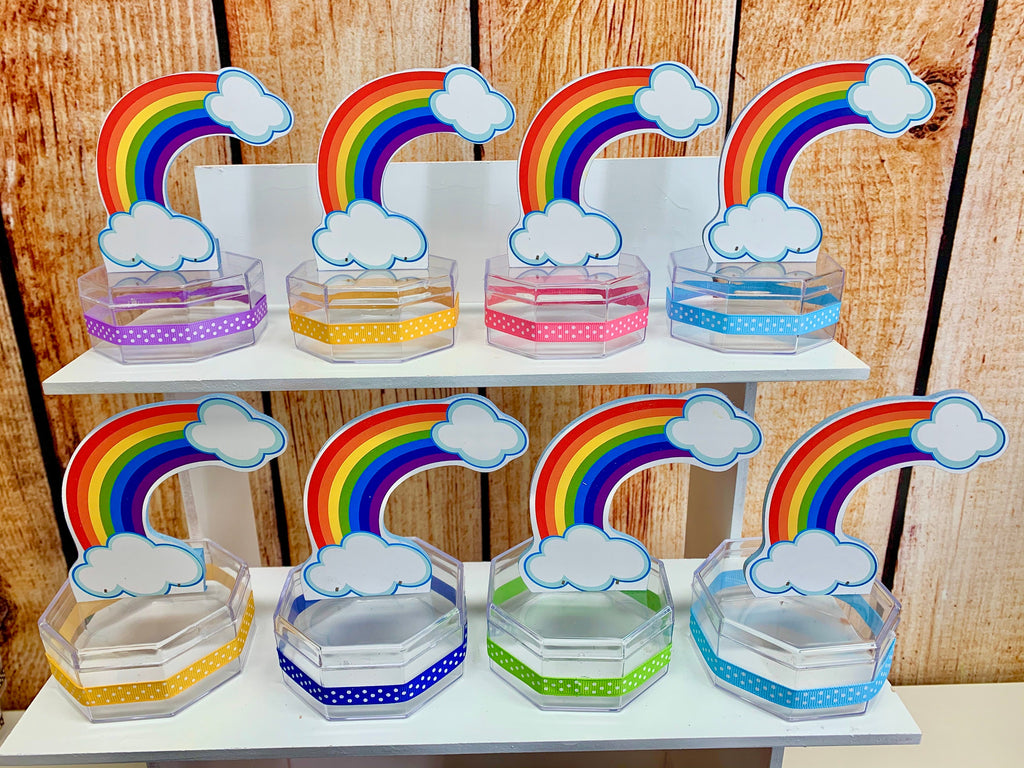 Rainbow Favor Box, Rainbow Theme Birthday, Rainbow Party Favors