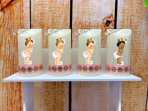 Little Royal Princess Baby Shower Theme | Royal Princess Theme Candle Favor | Princess Theme Favor | Princess Party Decoration | SET OF 12