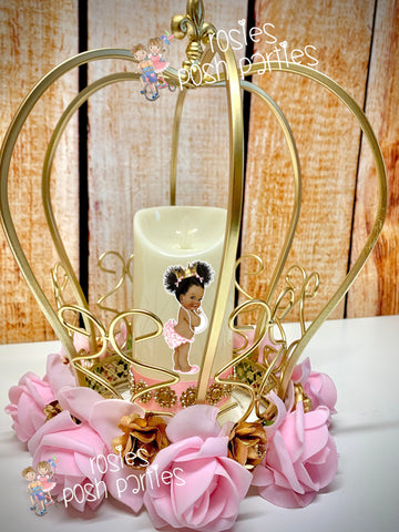 Royal Princess Theme | Pink and Gold Theme | Little Princess Crown | Royal Theme Crown Centerpiece | Princess Theme Gold Crown Theme Decor