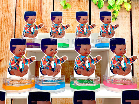 Hip Hop Graffiti Prince Theme | African Theme Baby Shower | Hip Hop Theme Candy Jar Favor Theme | Little Prince Afro Baby Shower SET OF 12