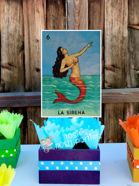 Loteria Theme | Loteria Game Night | Birthday Party Centerpiece Decoration | Loteria Party | Loteria Theme Centerpiece | Party SET OF 7