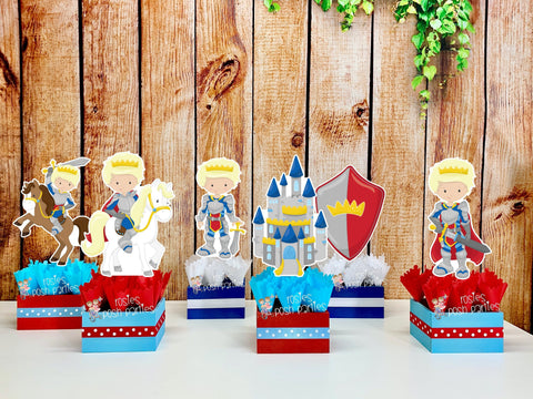 Knight Birthday Theme | Knight Theme | Birthday Centerpiece | Princess and Knight Dragon Birthday Decoration | Once Upon a Time | SET OF 6