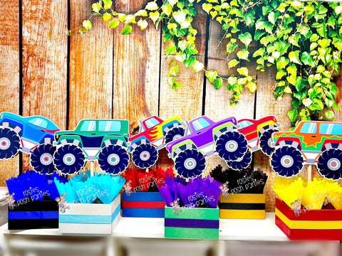 Monster Truck Theme | Monster Truck Birthday | Monster Truck Centerpiece Decoration | Truck Party Decor | Jam Birthday Theme INDIVIDUAL